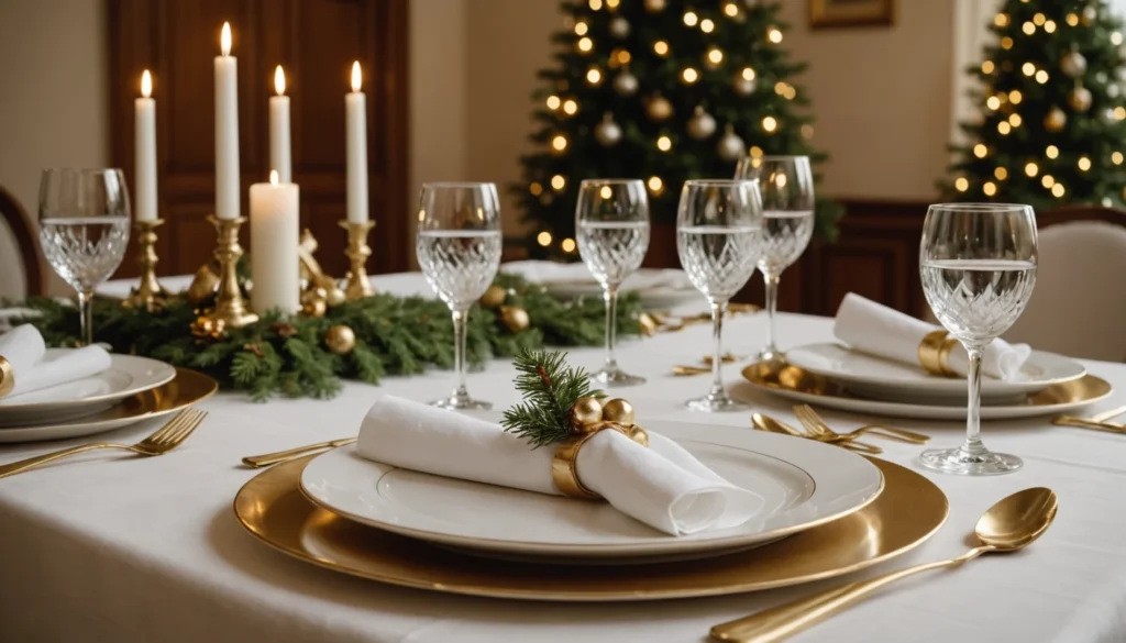 serviette de table de noel