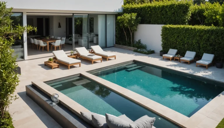 piscine intégrée dans la terrasse